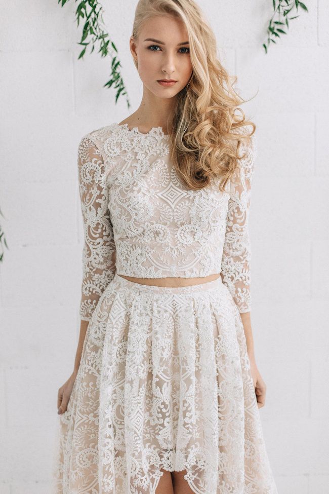 Two Piece Wedding Dress