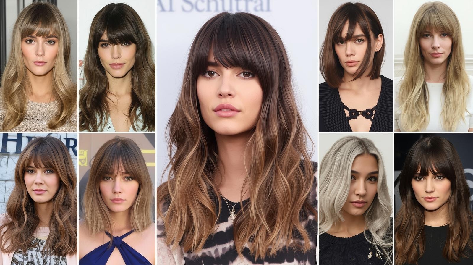 Long layered hairstyles with Bangs: The Latest Styles