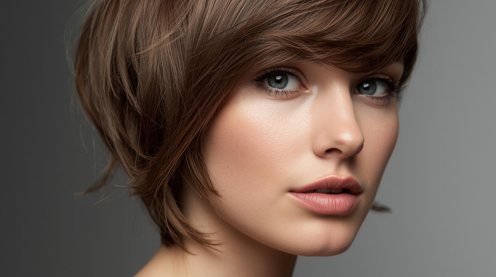 Style Short Layers according to Face Shape