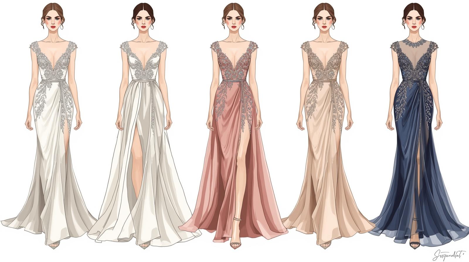 Wedding Dresses and Evening Dresses Trends for Wedding Dresses outlines