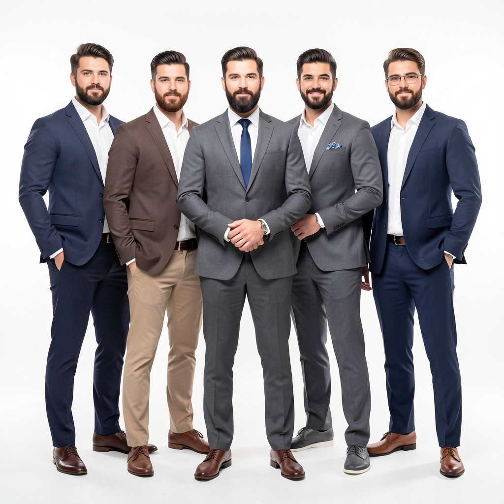 Good Looking Guys with Beards in Commercial Style
